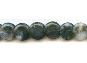 Moss Agate 20mm Lentil
