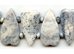 Black Moss Agate 50x27 Heart Chocker