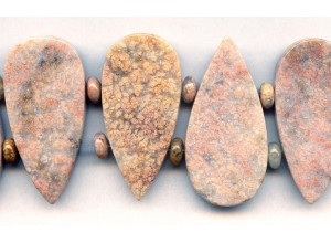 Pink Moss Agate 50x25 Pear Chocker