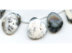 Black Moss Agate 26-30x Fancy Drop