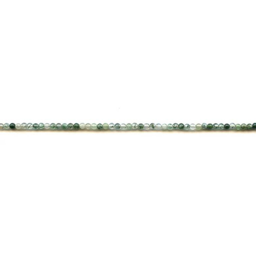 180-1094 Moss Agate <br>2-2.5mm Round