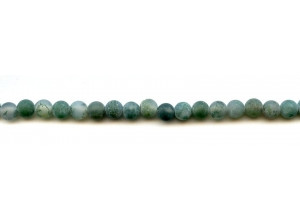 Matte Moss Agate 6mm Round