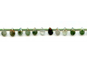 Moss Agate 6x9 Flat Pear Briolette