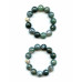 180-1138 Moss Agate <br>16mm Faceted Round Bracelet
