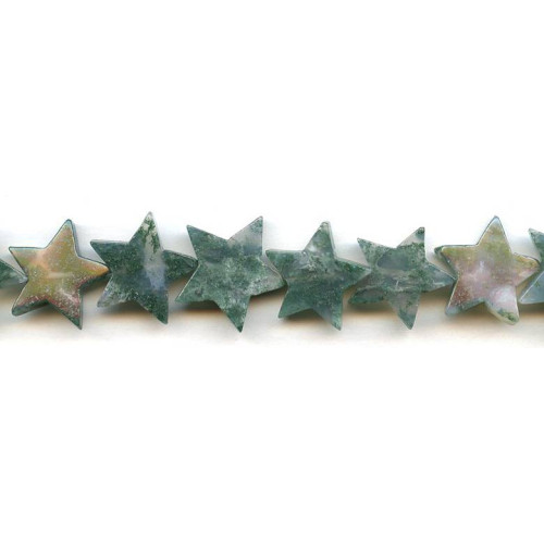 180-1139 Moss Agate <br>20mm Star