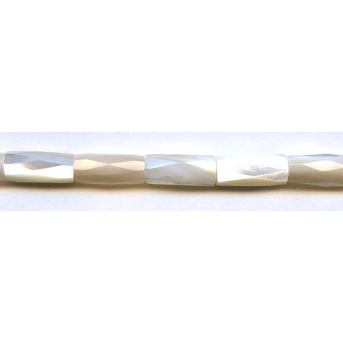 181-1008 Mother of Pearl <br>10x20 Faceted Tube