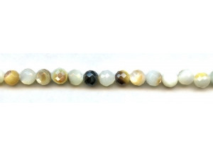 Mother of Pearl 8mm Faceted Round