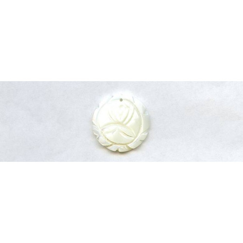 181-1205 Mother of Pearl <br>24mm Flower Pendant