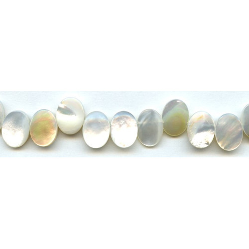 181-1219 Mother of Pearl <br>11x15 Flat Oval Drop