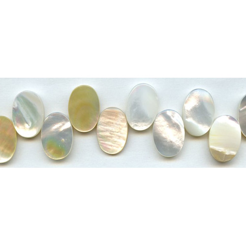 181-1270 Mother of Pearl <br>13x19 Flat Oval Drop