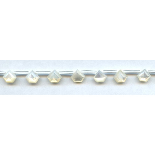 181-1295 Mother of Pearl <br>8mm Pentagon Briolette