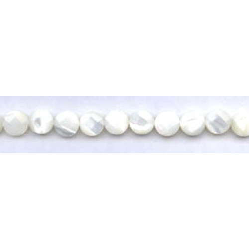 181-1336 Mother of Pearl <br>10mm Faceted Coin