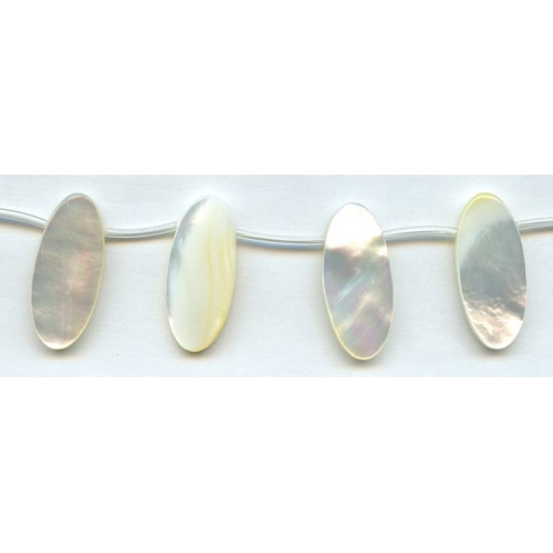 181-1350 Mother of Pearl <br>12x28 Flat Oval Drop