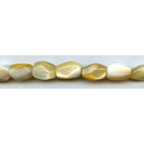 181-1374 Mother of Pearl <br>13x18 Faceted Nugget