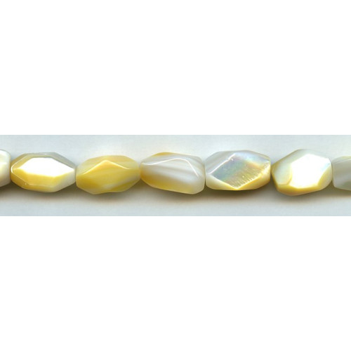 181-1376 Mother of Pearl <br>12x16 Faceted Nugget