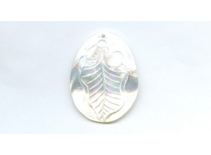 Mother of Pearl 40x30 Carved Pendant