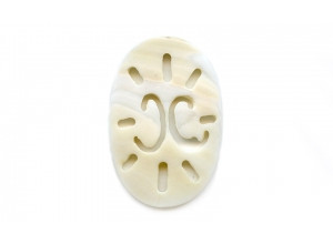 White Mother of Pearl 50x34 Pendant
