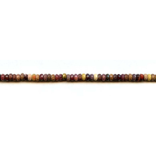 182-1182 Mookaite <br>4mm Faceted Rondell