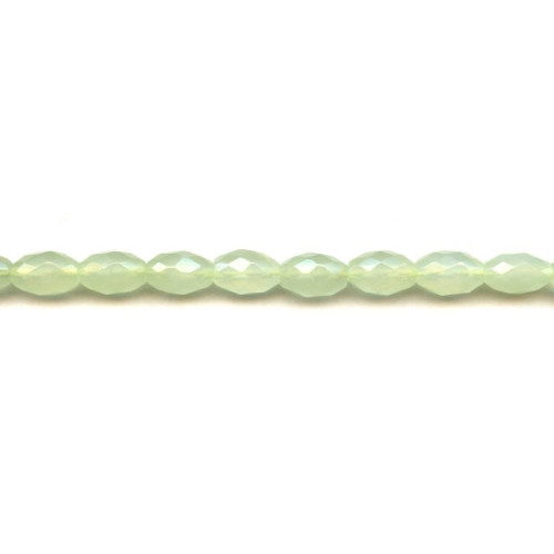 184-1010 New Jade <br>8x12 Faceted Oval Rice