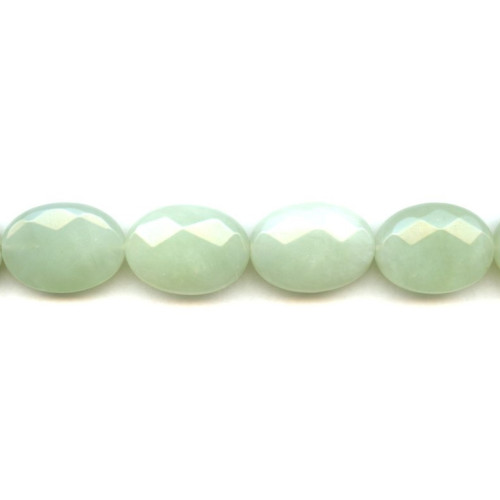 184-1101 New Jade <br>18x25 Faceted Flat Oval
