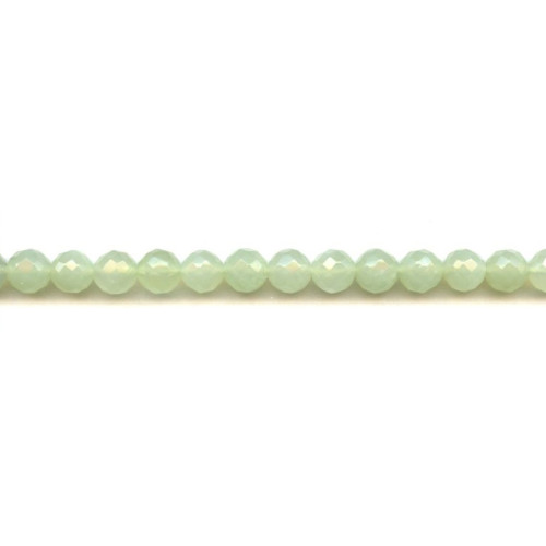 184-1118 New Jade <br>8mm Faceted Round