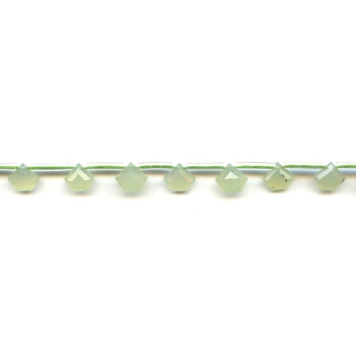 184-1138 New Jade <br>8mm Pentagon Briolette