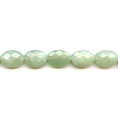 184-1174 New Jade <br>15x20 Faceted Flat Oval