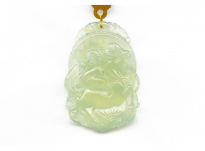New Jade 53x38 Carved Pendant