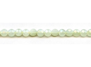 New Jade 8mm Faceted Coin New Jade 8mm Faceted Coin