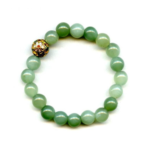 184-1552 New Jade <br>10mm Round Bracelet