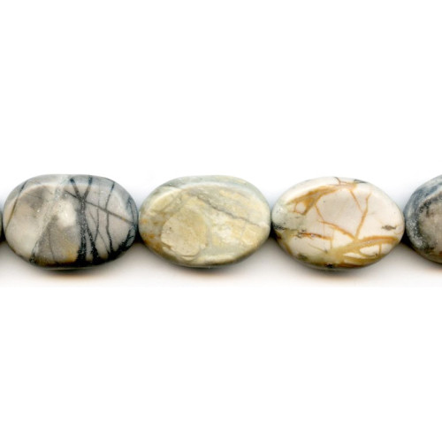 186-1016 Matte Picasso Stone <br>20x30 Twist Flat Oval