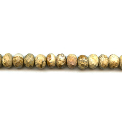 187-0312 Picture Jasper <br>12mm Faceted Rondell