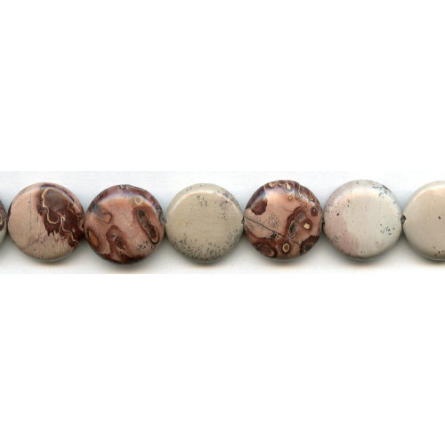 187-1059 Red Picture Jasper <br>18mm Dime