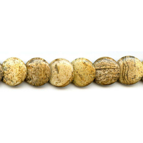 187-1117 Picture Jasper <br>20mm Lentil