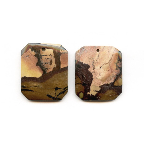 187-1140 Mexican Picture Jasper <br>40x34 Pendant