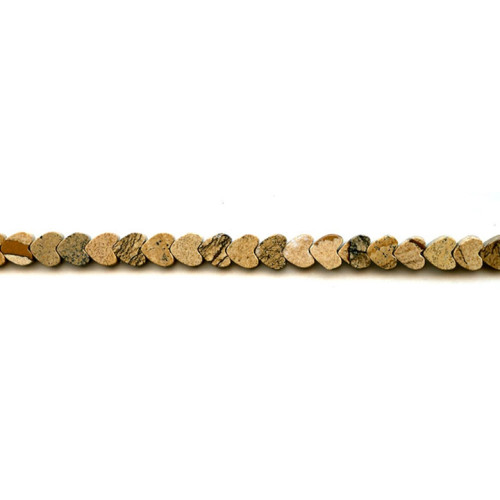 187-1189 Picture Jasper <br>7mm Heart