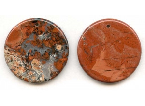 Poppy Jasper 45mm Coin Pendant