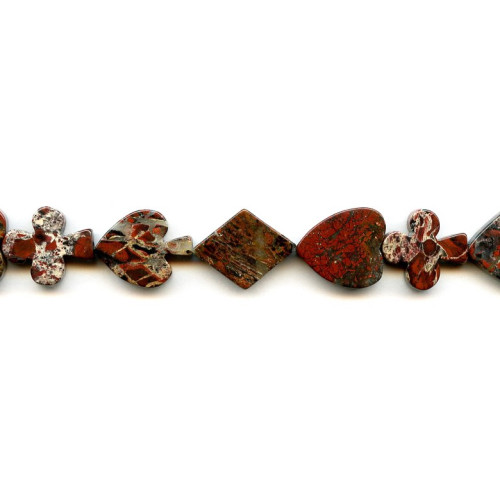 189-1189 Poppy Jasper <br>16-17mm Poker Suits
