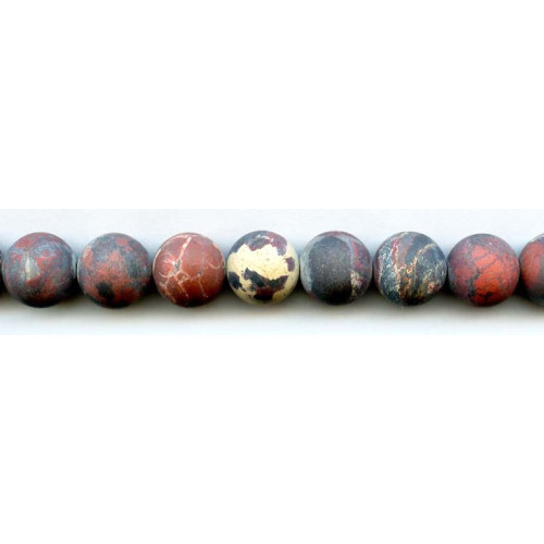 L4254-172 Matte Poppy Jasper <br>14mm Round