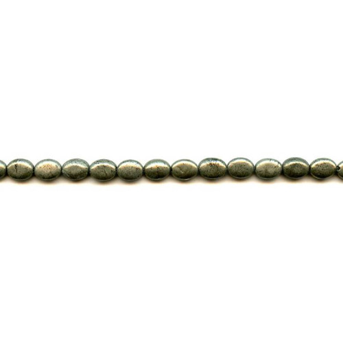 190-1157 Pyrite <br>6x8 Flat Oval