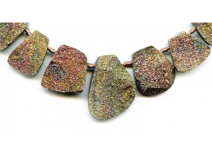 Rainbow Pyrite 9-30x Drusy Drop