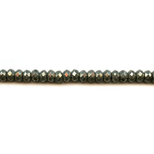 190-1309 Pyrite <br>8mm Faceted Rondell