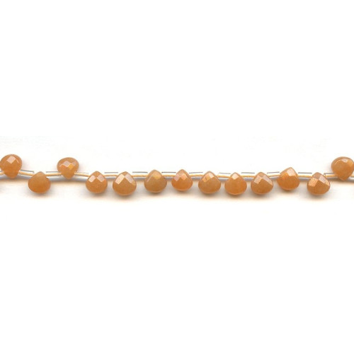 191-1072 Red Aventurine <br>6mm Flat Pear Briolette