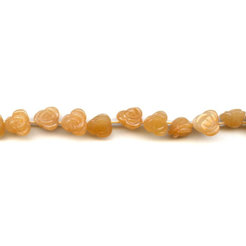 191-1158 Red Aventurine <br>10mm Flower