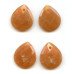 191-1229 Red Aventurine <br>22x25 Faceted Flat Pear Pendant