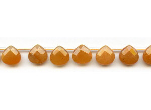Red Aventurine 13mm Flat Pear Briolette