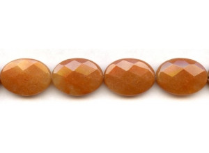 Red Aventurine 18x25 Faceted Flat Oval