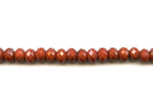 Red Jasper 10mm Faceted Rondell