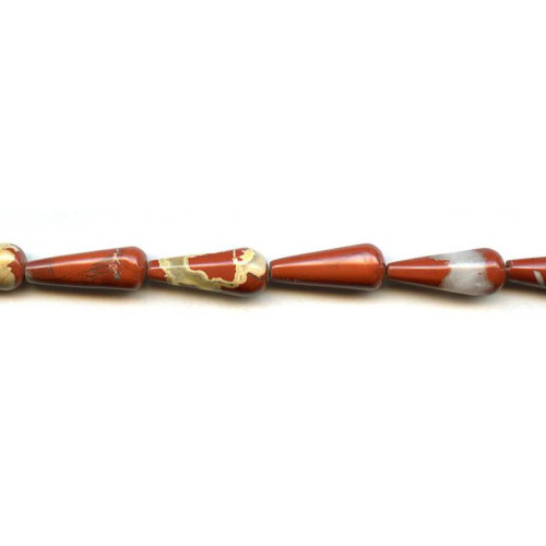 192-1153 Red Jasper <br>9x22 Teardrop