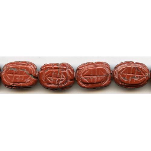 192-1159 Red Jasper <br>18x25 Carved Long Life